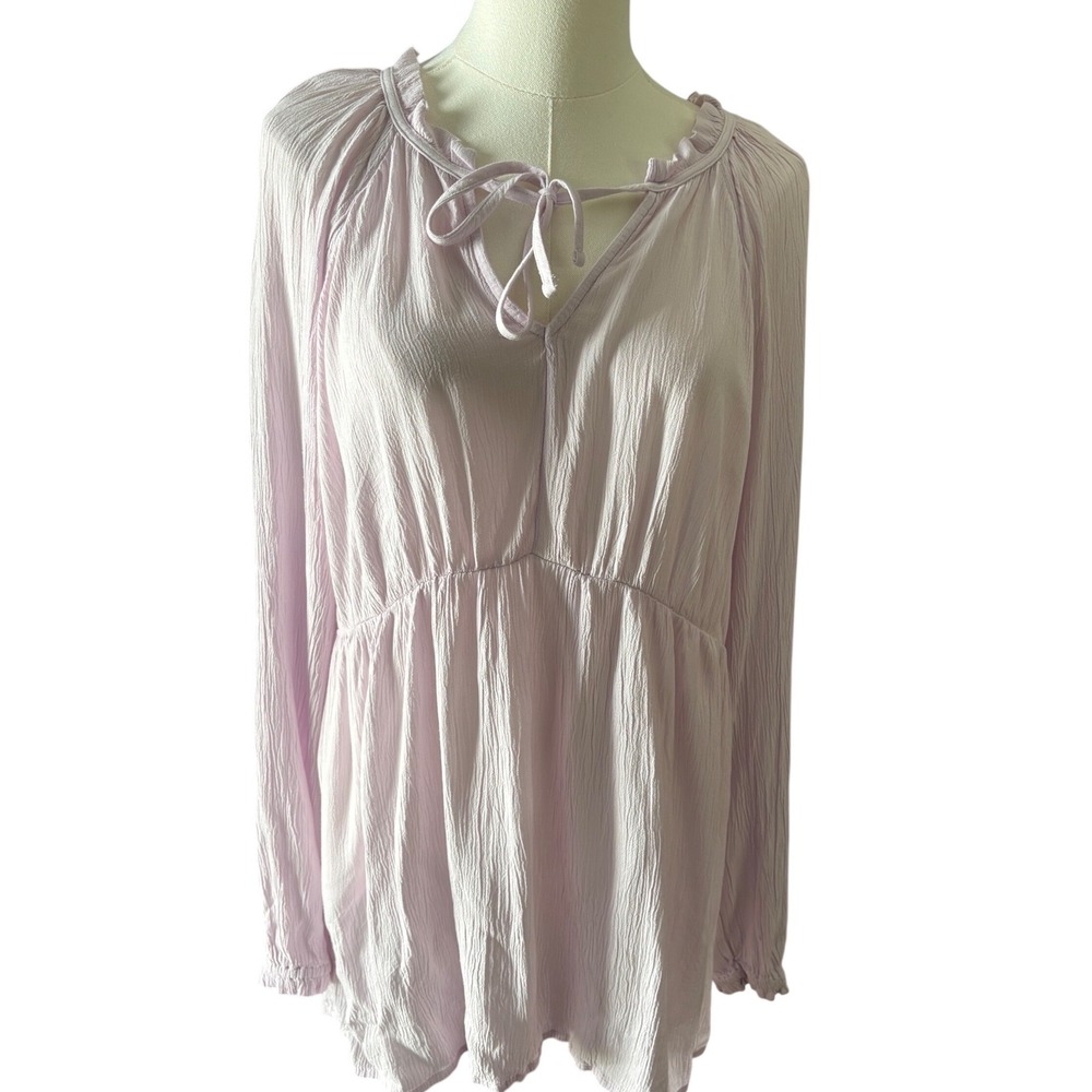 Sonoma Goods for Life Maternity Blouse Lavender Crinkle Empire Waist NWT Size M